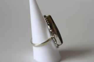 Rings - Brecciated Red Jasper genuine stone on sterling silver - size 7.0 JL085