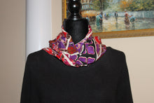 Load image into Gallery viewer, Scarf (Morgan Taylor) Eclectic Pattern - Red, Purple, Black, White (54x11&quot; rectangle) S003
