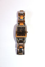 Load image into Gallery viewer, Women&#39;s Silver Nine West Watch, Black Face in Stainless Steel - size 6.5&quot;
